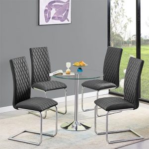 dante-round-clear-glass-dining-table-4-ronn-black-chairs
