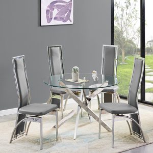 daytona-clear-glass-dining-table-4-chicago-grey-chairs