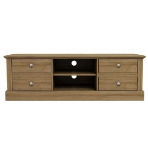 devon-wooden-tv-stand-oak-4-drawers-shelf