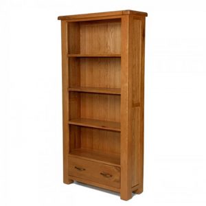 earls-wooden-large-bookcase-chunky-solid-oak-1-drawer