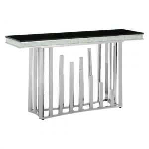 elizak-black-glass-top-console-table-silver-metal-frame