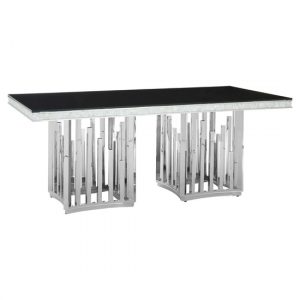 elizak-black-glass-top-dining-table-silver-metal-frame