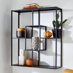 elwoka-metal-4-shelves-geometric-wall-shelf-black