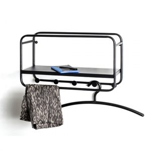 elwoka-metal-wall-shelf-5-coat-hanging-hooks-black