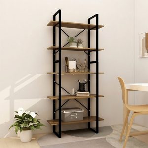 emlen-80cm-solid-pinewood-5-tier-bookcase-brown