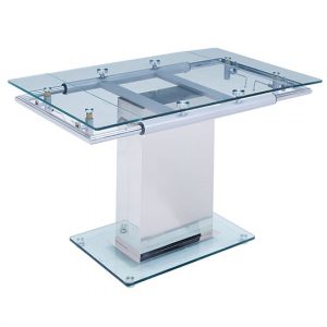 enke-extending-clear-glass-dining-table-chrome-frame