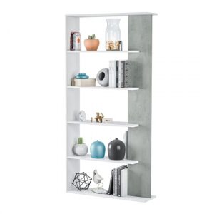 epping-wooden-bookcase-white-concrete-5-shelves