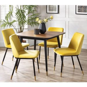 farica-square-dining-table-4-dacia-mustard-chairs