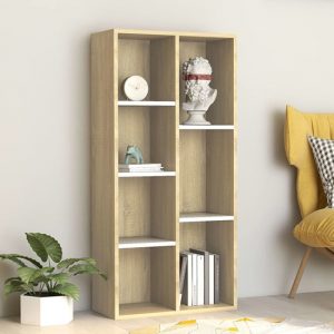 feivel-wooden-bookcase-7-shelves-white-sonoma-oak