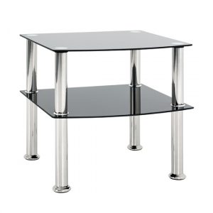 forney-black-glass-side-table-polished-steel-legs