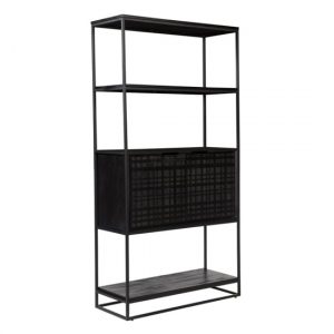 fusion-mango-bookcase-2-doors-black