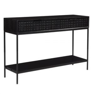 fusion-mango-console-table-2-drawers-black