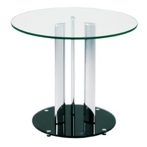 ganado-round-glass-side-table-clear-chrome-support