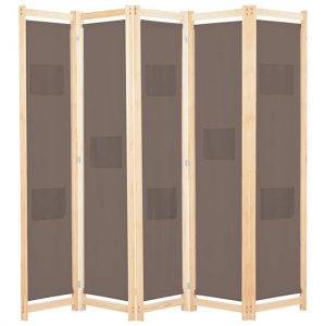 gavyn-fabric-5-panels-200cmx170cm-room-divider-brown