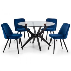 halver-round-glass-dining-table-4-babette-blue-chairs