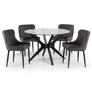halver-round-glass-dining-table-4-lakia-grey-chairs