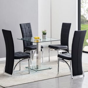 hartley-clear-dining-table-4-ravenna-black-chairs