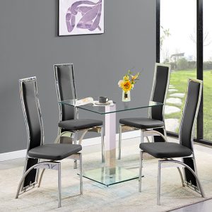 hartley-clear-glass-dining-table-4-chicago-black-chairs
