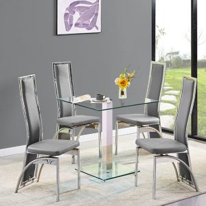 hartley-clear-glass-dining-table-4-chicago-grey-chairs