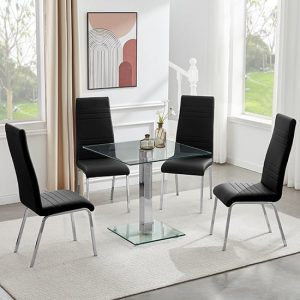 hartley-clear-glass-dining-table-4-dora-black-chairs