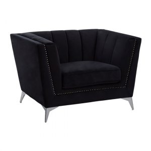 hefei-velvet-1-seater-sofa-chrome-metal-legs-black