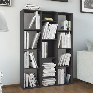 hiti-high-gloss-100cmx140cm-bookcase-13-shelves-grey