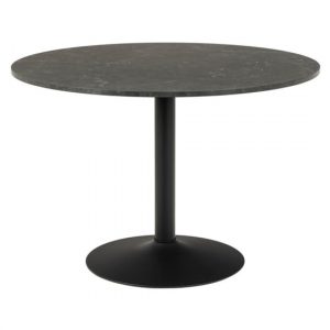 ibika-round-dining-table-matt-black-marble-effect