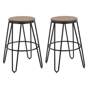 ikon-black-metal-hairpin-leg-bar-stool-wooden-seat-in-pair