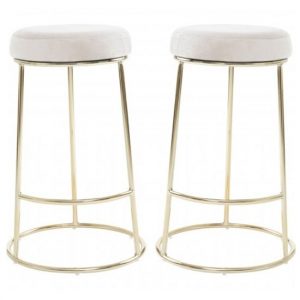 intercrus-cream-velvet-bar-stool-metal-frame-a-pair
