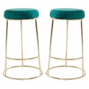 intercrus-green-velvet-bar-stools-metal-frame-a-pair