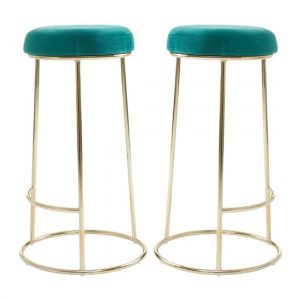 intercrus-tall-green-velvet-bar-stools-pair