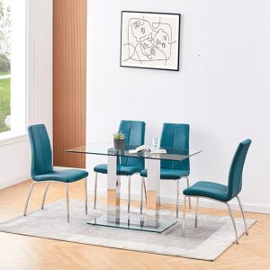 jet-small-glass-dining-table-4-opal-teal-chairs