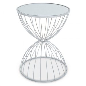 julie-round-white-glass-top-side-table-silver-metal-frame