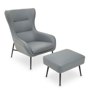 kaila-faux-leather-armchair-foot-stool-grey