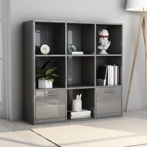 kasen-high-gloss-bookcase-2-doors-grey