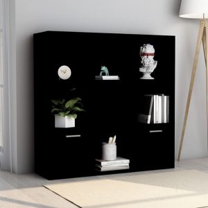 kasen-wooden-bookcase-2-doors-black