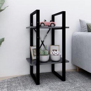kendria-wooden-2-tier-bookshelf-grey