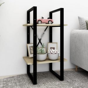 kendria-wooden-2-tier-bookshelf-sonoma-oak