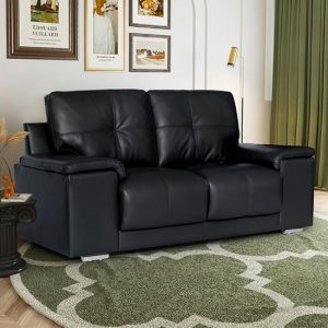 kensington-faux-leather-2-seater-sofa-black