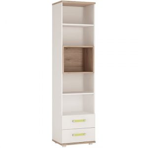 kidton-high-gloss-kids-bookcase-white-lemon-handles