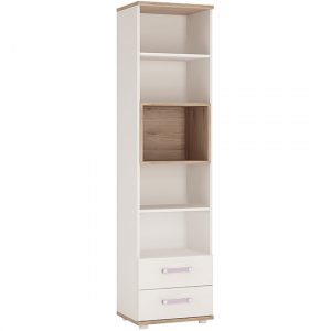 kidton-high-gloss-kids-bookcase-white-lilac-handles