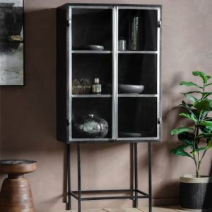 kilkanni-glass-drinks-cabinet-2-doors-black