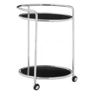 kurhah-black-glass-2-tier-drinks-trolley-silver-frame