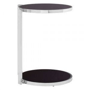 kurhah-black-glass-2-tier-side-table-silver-steel-frame