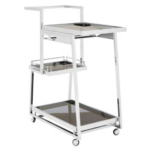 kurhah-black-glass-3-tier-drinks-trolley-silver-frame