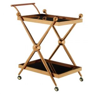 kurhah-black-glass-serving-trolley-rose-gold-cross-frame