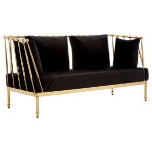 kurhah-black-velvet-2-seater-sofa-gold-tapered-frame