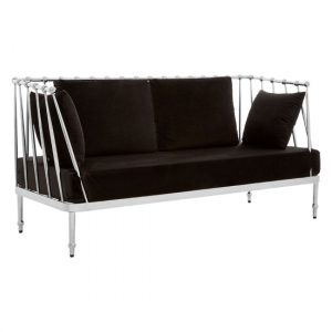 kurhah-black-velvet-2-seater-sofa-silver-tapered-frame
