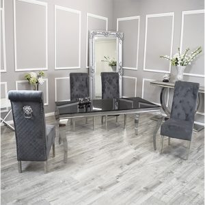 laval-black-glass-dt-4-elmira-dark-grey-chairs