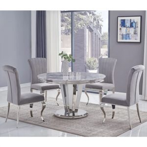 leming-round-grey-marble-dining-table-4-liyam-grey-chairs